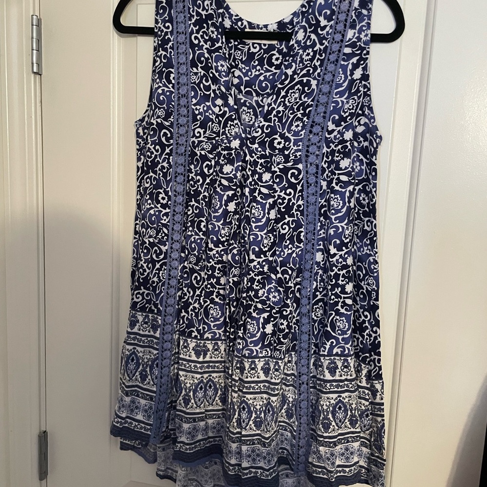 Altar’d State Blue Floral Dress Size Large